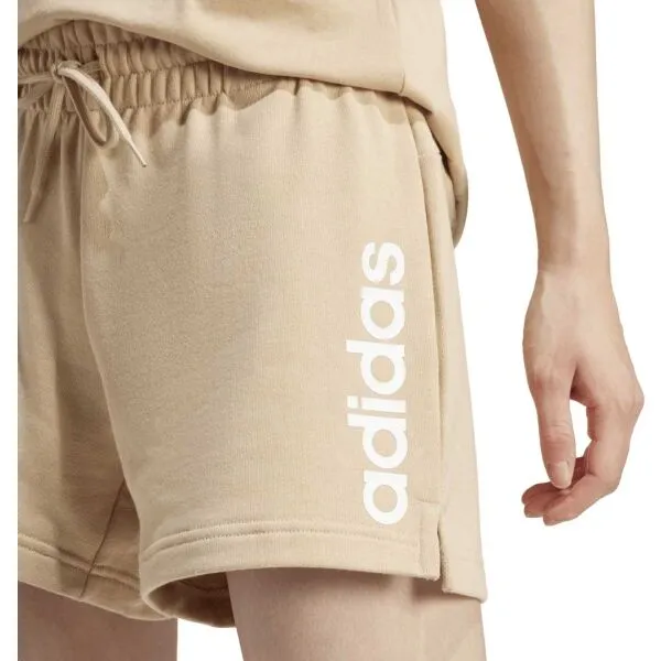 adidas LINEAR SHORTS W Dámske kraťasy, béžová, veľkosť