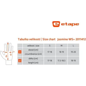 Etape JASMINE WS W Dámske zimné rukavice, čierna, veľkosť