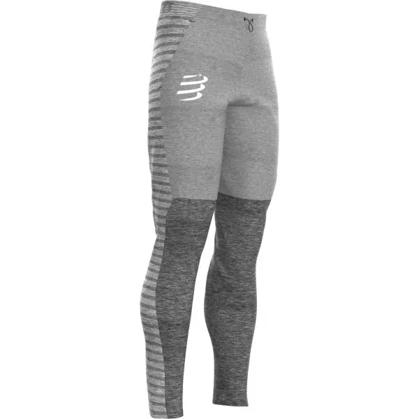 Compressport SEAMLESS PANTS Pánske športové tepláky, sivá, veľkosť