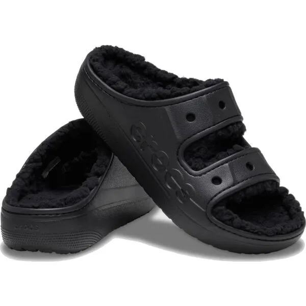 Crocs BAYA COZZZY SANDAL Dámske zateplené šľapky, čierna, veľkosť 37/38