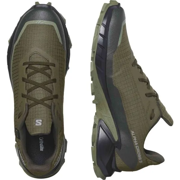 Salomon ALPHACROSS 5 GTX Pánska trailová obuv, tmavo zelená, veľkosť 44