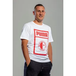 Puma SLAVIA PRAGUE GRAPHIC TEE Pánske tričko, biela, veľkosť