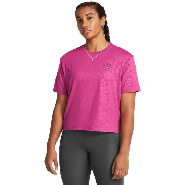Under Armour VANISH ENERGY EMBOSS Dámske tričko, ružová, veľkosť S