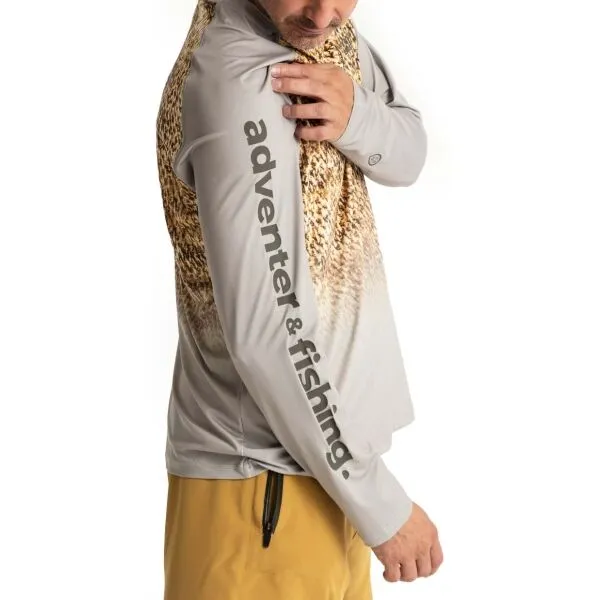 ADVENTER & FISHING UV T-SHIRT Pánske funkčné UV tričko, sivá, veľkosť