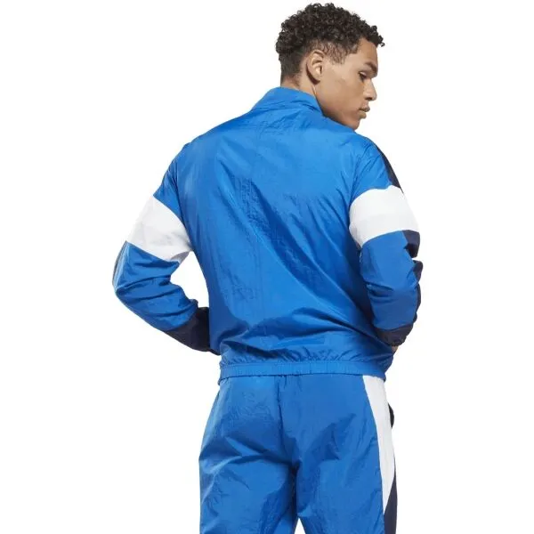 Reebok TRAIN WOVEN JACKET Pánska bunda, modrá, veľkosť