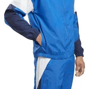 Reebok TRAIN WOVEN JACKET Pánska bunda, modrá, veľkosť