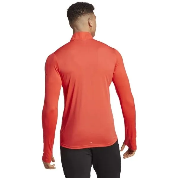 adidas OTR 1/4 ZIP Pánska bežecká mikina, červená, veľkosť XXL