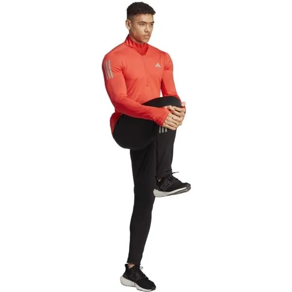 adidas OTR 1/4 ZIP Pánska bežecká mikina, červená, veľkosť XXL