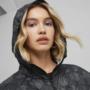 Puma BLOSSOM AOP WINDBREAKER Dámska bunda, čierna, veľkosť