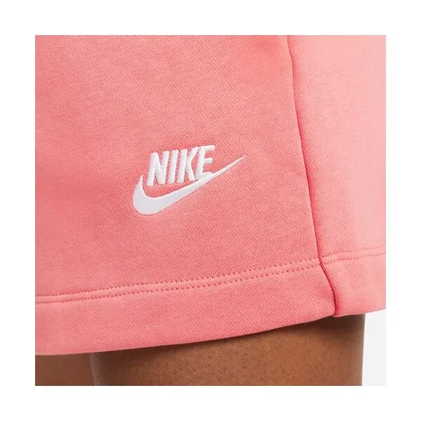 Nike NSW CLUB FLC MR SHORT Dámske šortky, lososová, veľkosť