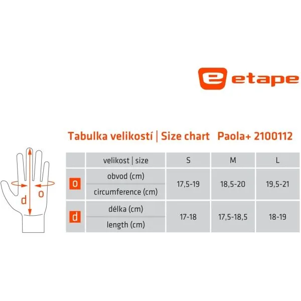 Etape PAOLA + Dámske cyklistické rukavice, čierna, veľkosť