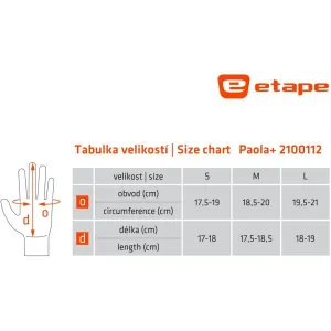 Etape PAOLA + Dámske cyklistické rukavice, čierna, veľkosť