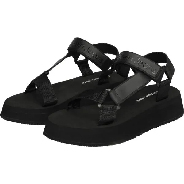 Calvin Klein SANDAL VELCRO WEBBING Dámske sandále, čierna, veľkosť