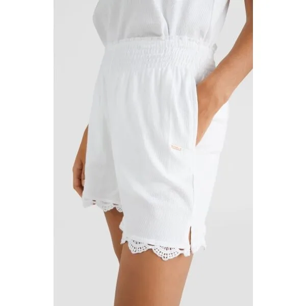 O'Neill SMOCKED SHORTS Dámske šortky, biela, veľkosť