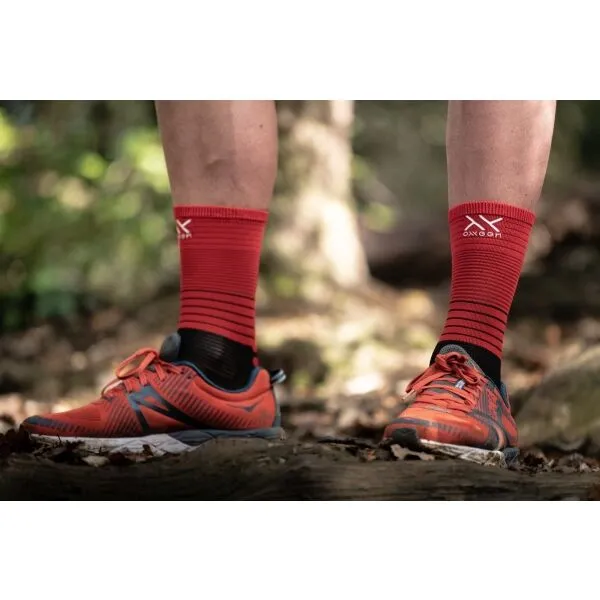 Compressport MID COMPRESSION SOCKS Vysoké  bežecké ponožky, červená, veľkosť