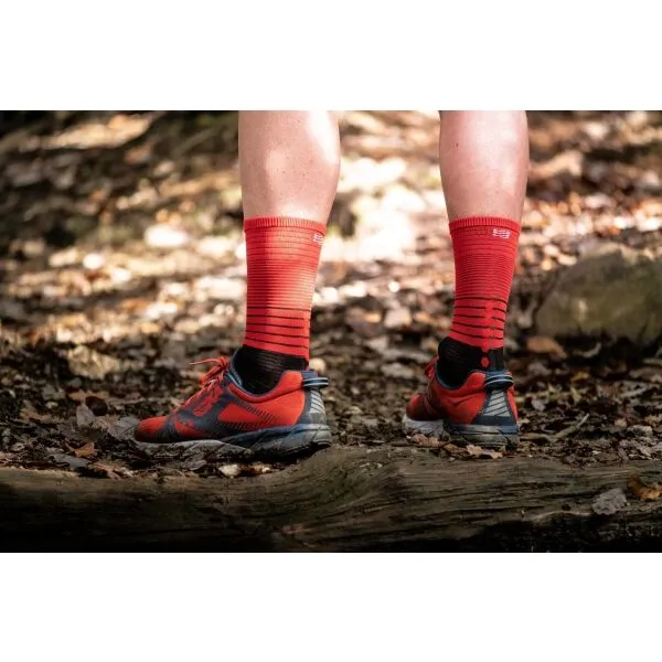 Compressport MID COMPRESSION SOCKS Vysoké  bežecké ponožky, červená, veľkosť