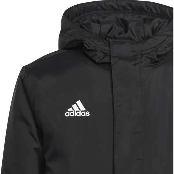 adidas ENTRADA 22 STADIUM JACKET Juniorská futbalová bunda, čierna, veľkosť
