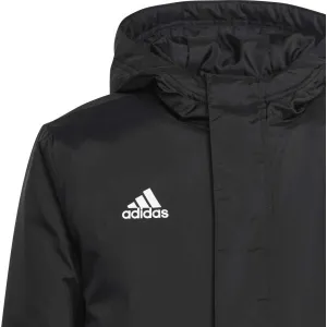 adidas ENTRADA 22 STADIUM JACKET Juniorská futbalová bunda, čierna, veľkosť