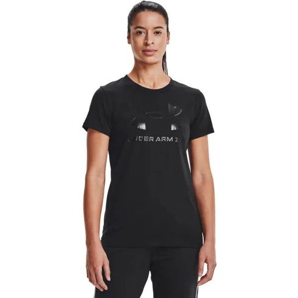 Under Armour LIVE SPORTSTYLE GRAPHIC SS Dámske tričko, čierna, veľkosť