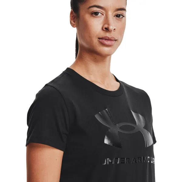 Under Armour LIVE SPORTSTYLE GRAPHIC SS Dámske tričko, čierna, veľkosť