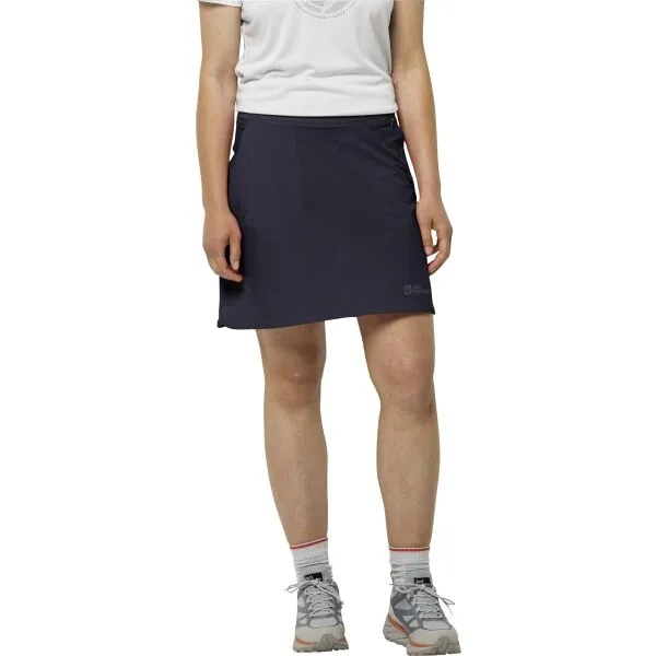 Jack Wolfskin HILLTOP TRAIL SKORT W Dámska softshellová sukňa, tmavo sivá, veľkosť