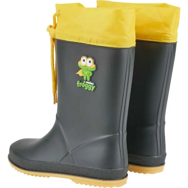 Coqui RAINY COLLAR FUR Detské gumáky, čierna, veľkosť