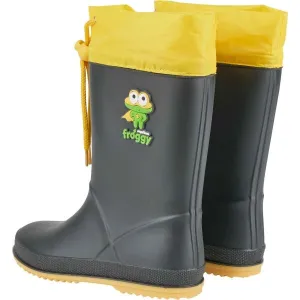 Coqui RAINY COLLAR FUR Detské gumáky, čierna, veľkosť