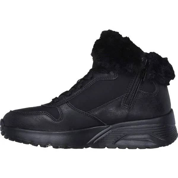 Skechers UNO LITE - COMFURT COLLAR Dievčenská zimná obuv, čierna, veľkosť