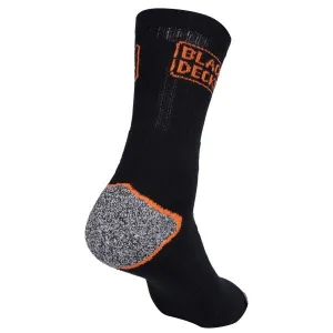 BLACK & DECKER SOCKS BLACK 3P Pracovné ponožky, čierna, veľkosť 39-42