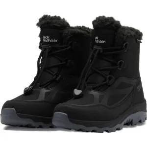 Jack Wolfskin VOJO SHELL XT TEXAPORE MID K Detská zimná obuv, čierna, veľkosť