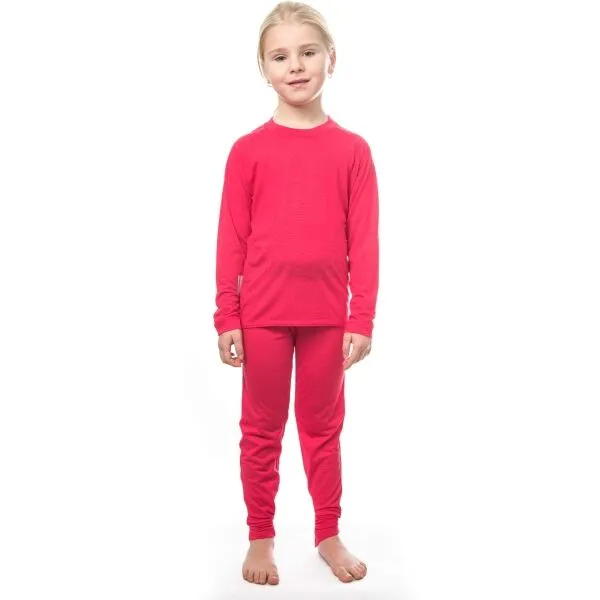 Termo pradlo detske Sensor Merino Air Set Tee LS + Underpants - magenta