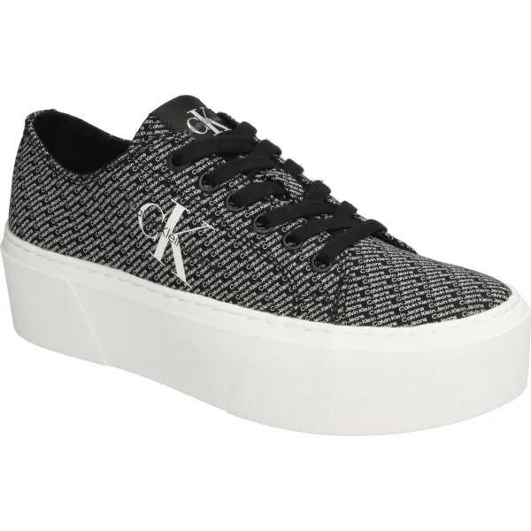 Calvin Klein FLATFORM+ CUPSOLE LOW LACE Dámske tenisky, čierna, veľkosť