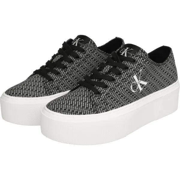 Calvin Klein FLATFORM+ CUPSOLE LOW LACE Dámske tenisky, čierna, veľkosť