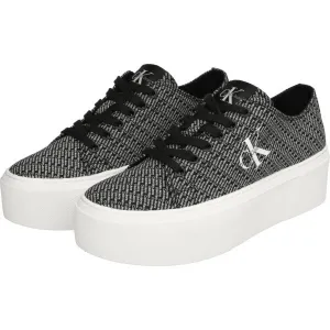 Calvin Klein FLATFORM+ CUPSOLE LOW LACE Dámske tenisky, čierna, veľkosť