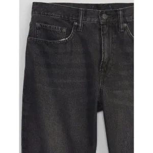 GAP V-STRAIGHT DENIM Pánske šortky, čierna, veľkosť