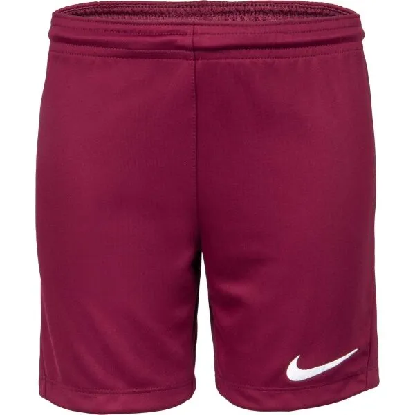 Nike DRI-FIT PARK 3 JR TQO Chlapčenské futbalové šortky, vínová, veľkosť