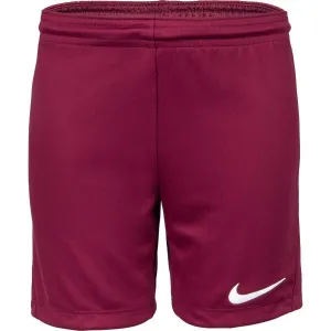 Nike DRI-FIT PARK 3 JR TQO Chlapčenské futbalové šortky, vínová, veľkosť