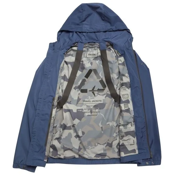Geox LEITAN MID PARKA Pánska parka, tmavo modrá, veľkosť