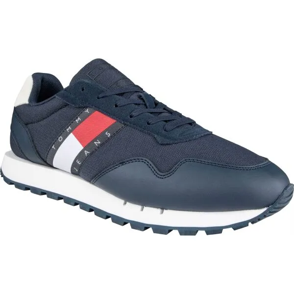 Tommy Hilfiger RETRO LEATHER TJM RUNNER Pánska voľnočasová obuv, tmavo modrá, veľkosť