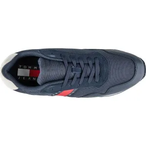Tommy Hilfiger RETRO LEATHER TJM RUNNER Pánska voľnočasová obuv, tmavo modrá, veľkosť