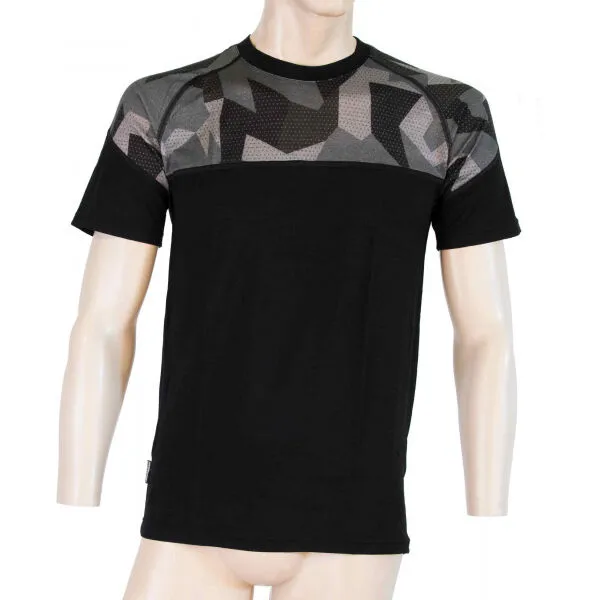 Sensor MERINO IMPRESS KR M Pánske funkčné tričko, čierna, veľkosť XXL