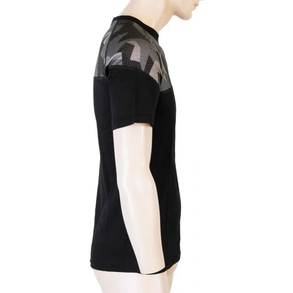 Sensor MERINO IMPRESS KR M Pánske funkčné tričko, čierna, veľkosť XXL