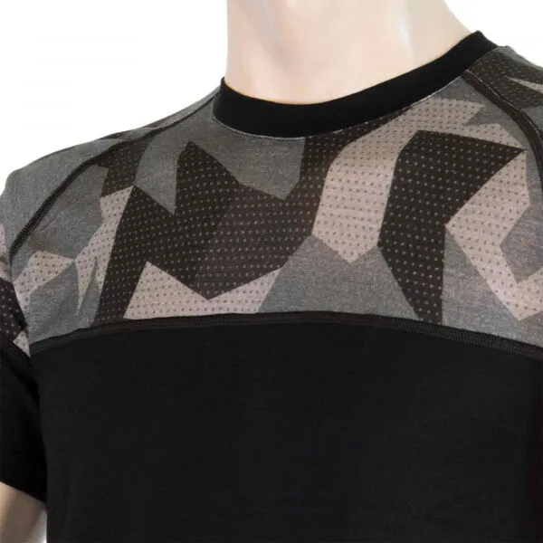 Sensor MERINO IMPRESS KR M Pánske funkčné tričko, čierna, veľkosť XXL