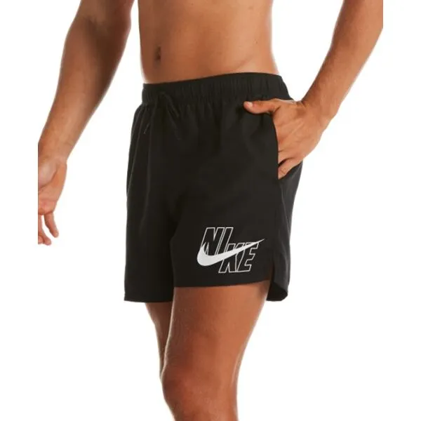Nike LOGO SOLID 5 Pánske kúpacie šortky, čierna, veľkosť