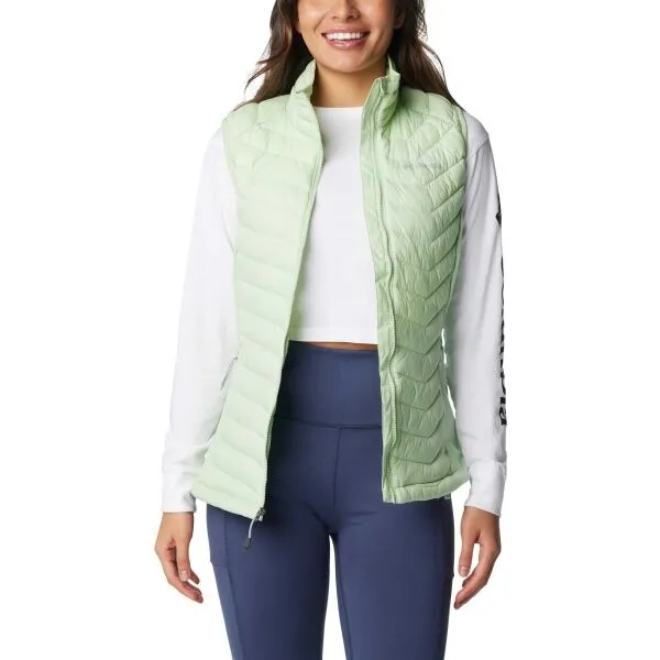 Columbia POWDER PASS VEST Dámska vesta, svetlo zelená, veľkosť