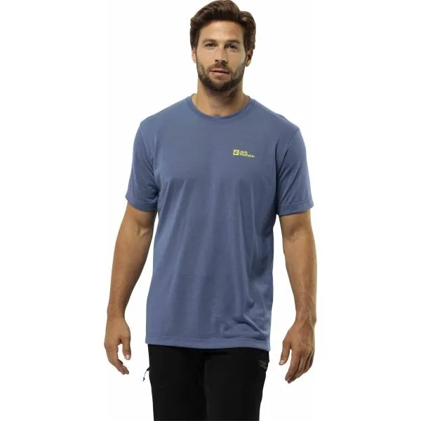 Jack Wolfskin VONNAN S/S T M Pánske tričko, modrá, veľkosť