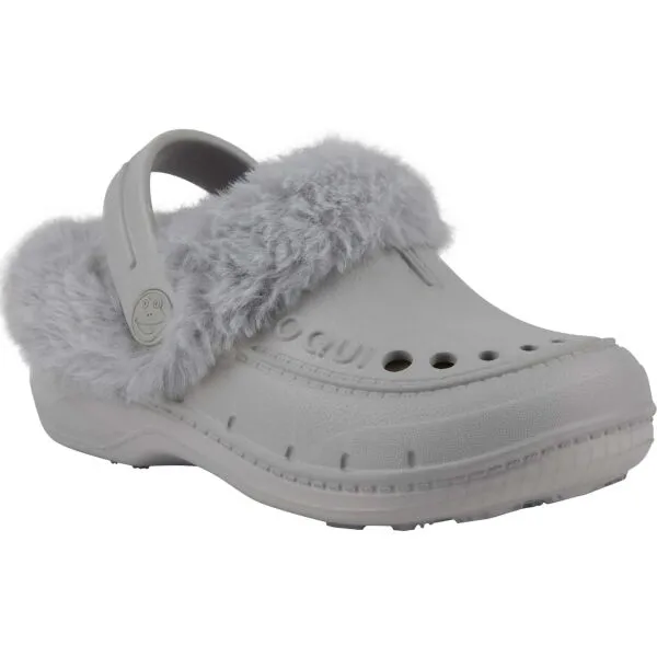 Coqui HUSKY KIDS Detské zateplené clogsy, sivá, veľkosť