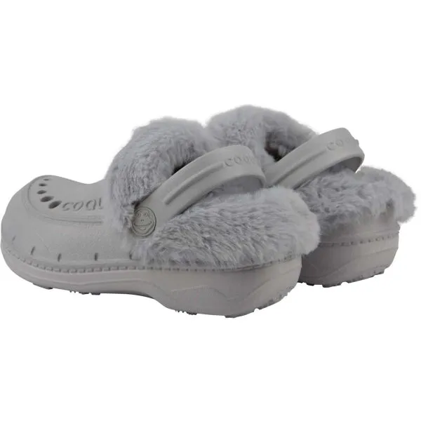 Coqui HUSKY KIDS Detské zateplené clogsy, sivá, veľkosť