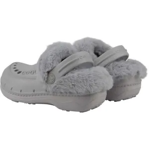 Coqui HUSKY KIDS Detské zateplené clogsy, sivá, veľkosť