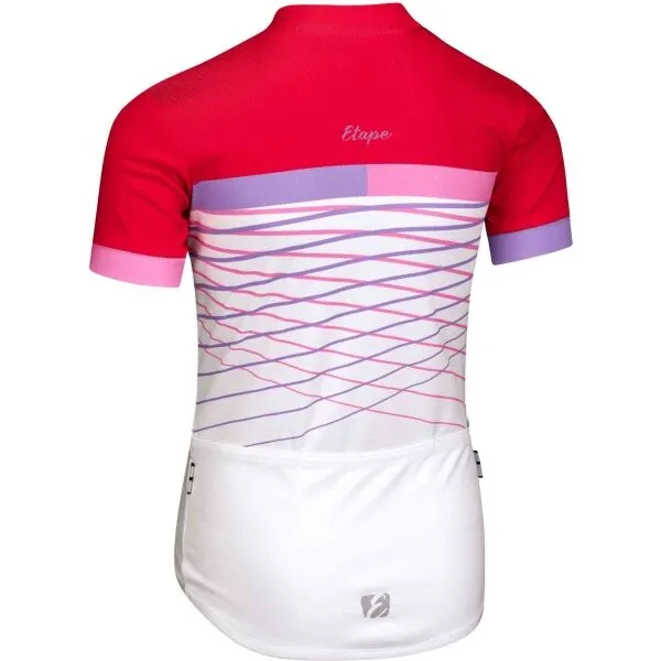 Etape LUCKY Detský cyklistický dres, biela, veľkosť 164-170